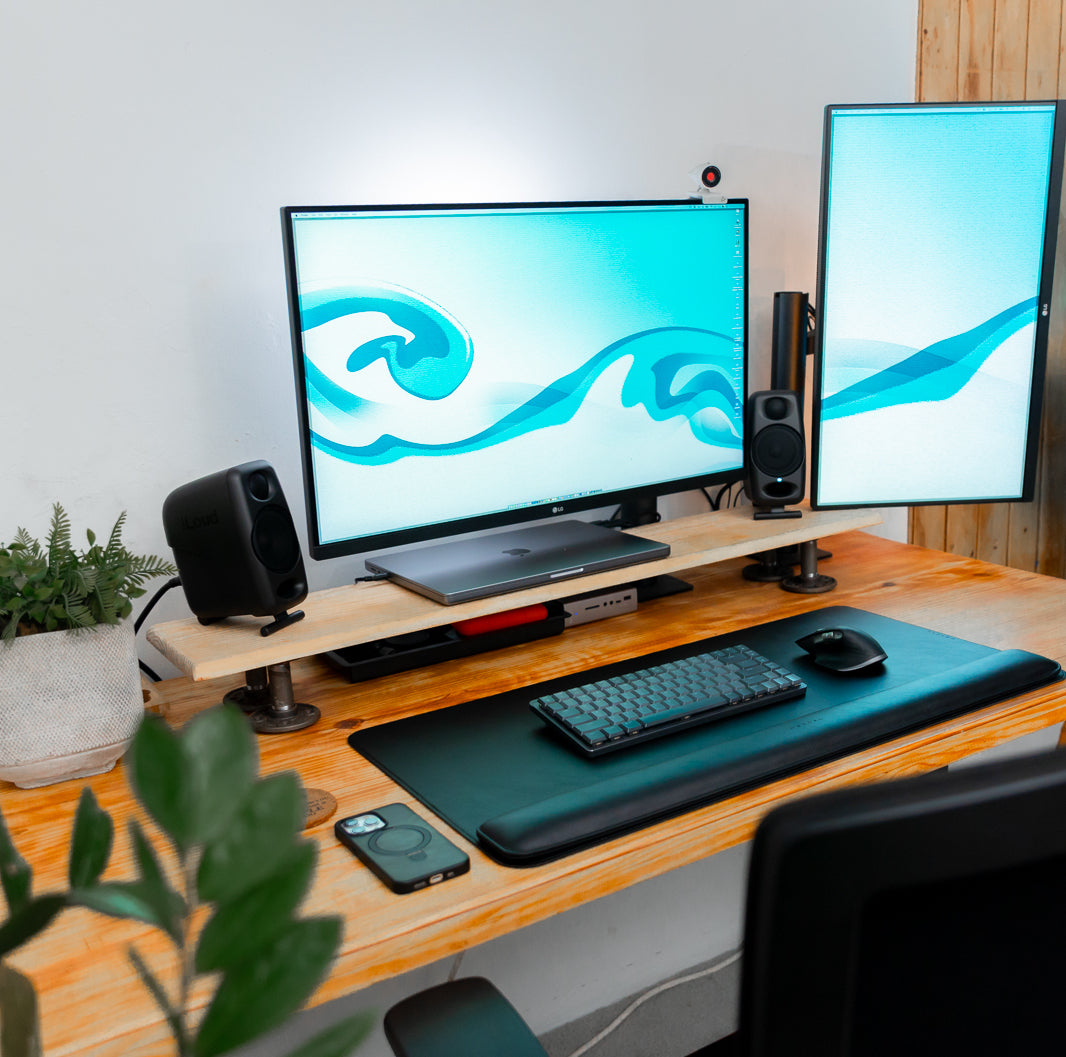 Elevate Your Workspace: Wooden Desk Shelf vs. Hexcal Studio