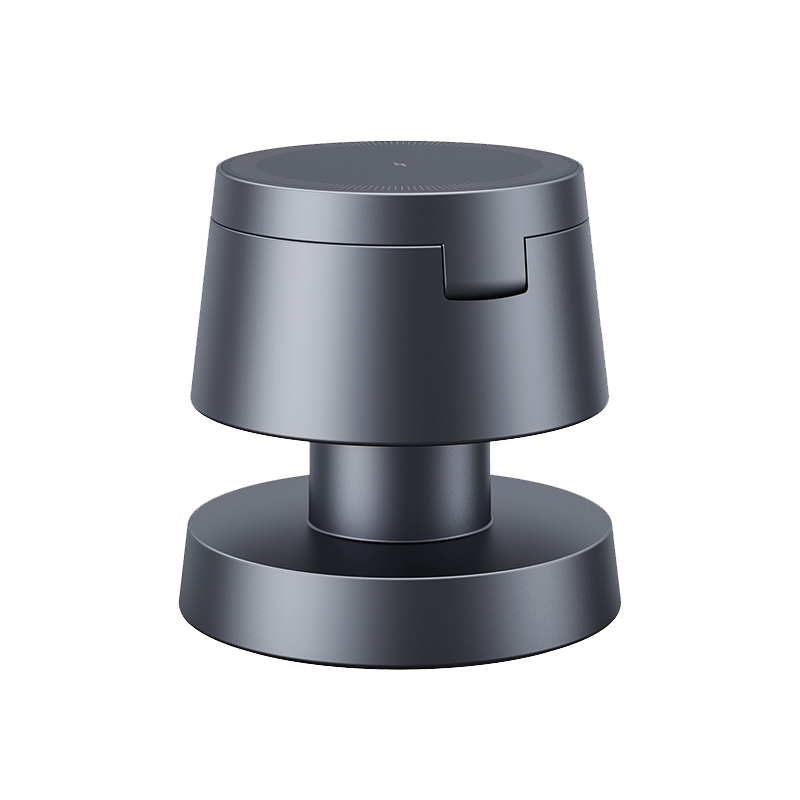 Hexcal 4-in-1 Wireless Charging Station, designed to charge your iPhone, AirPods, and Apple Watch while offering ambient lighting.