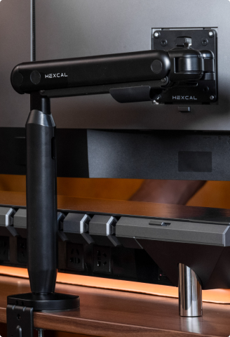 Hexcal single monitor arm is elegantly designed for home offices.